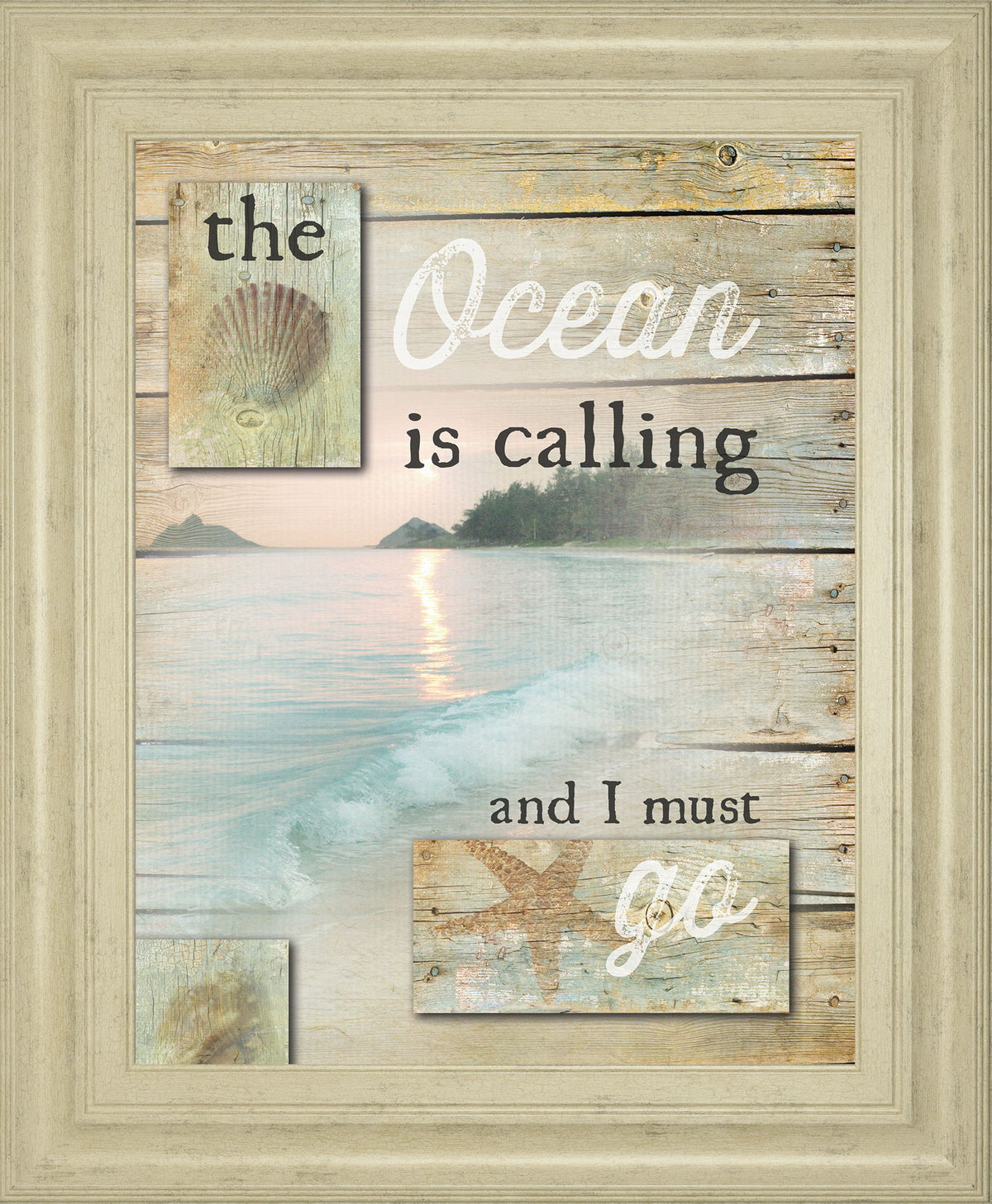 The Ocean Is Calling By Marla Rae - Framed Print Wall Art - Silver