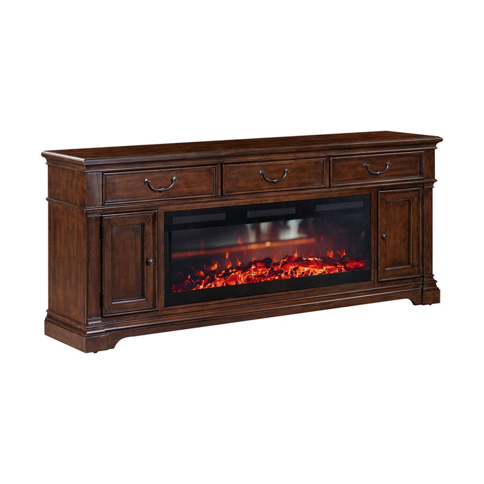 Fireplace TV Consoles - 512 84" Console With Fire FTS - Brown
