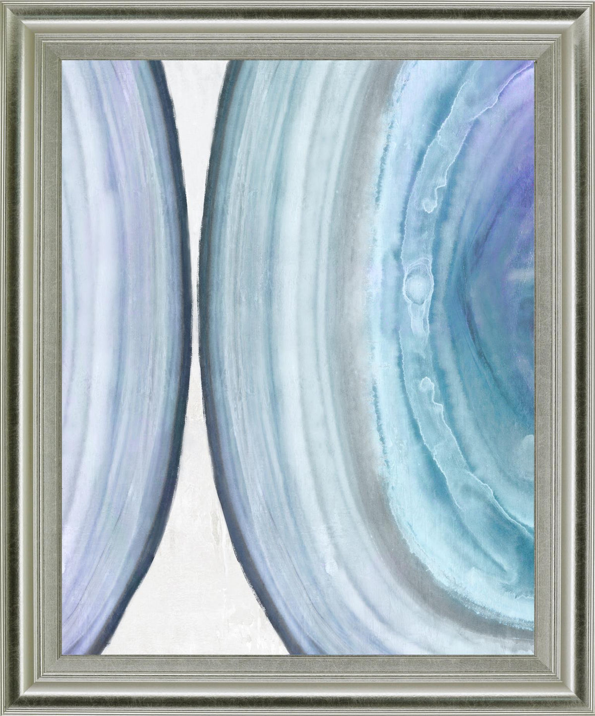 Glacial Veil - 28" x 34" Framed Wall Art - Light Blue