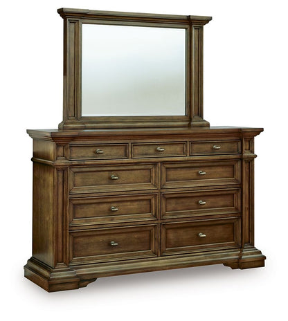 Frantanna - 3 Pc. - Queen Panel Bed, Dresser And Mirror - Brown