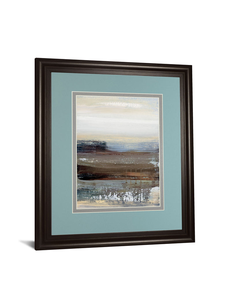 Hint Of By Aerial Snow - Framed Print Wall Art - Light Blue