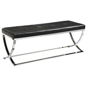 Walton Leatherette Upholstered Tufted Accent Bench