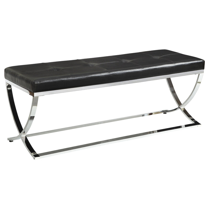 Walton Leatherette Upholstered Tufted Accent Bench