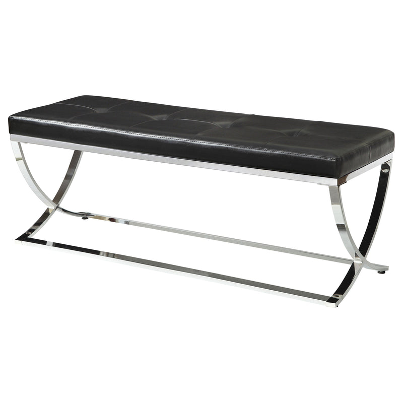 Walton Leatherette Upholstered Tufted Accent Bench