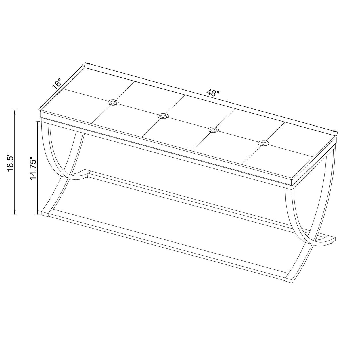 Walton Leatherette Upholstered Tufted Accent Bench