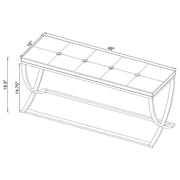 Walton Leatherette Upholstered Tufted Accent Bench