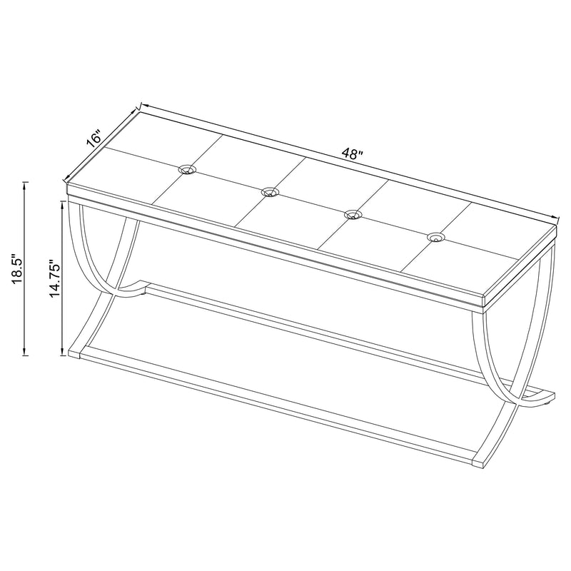 Walton Leatherette Upholstered Tufted Accent Bench