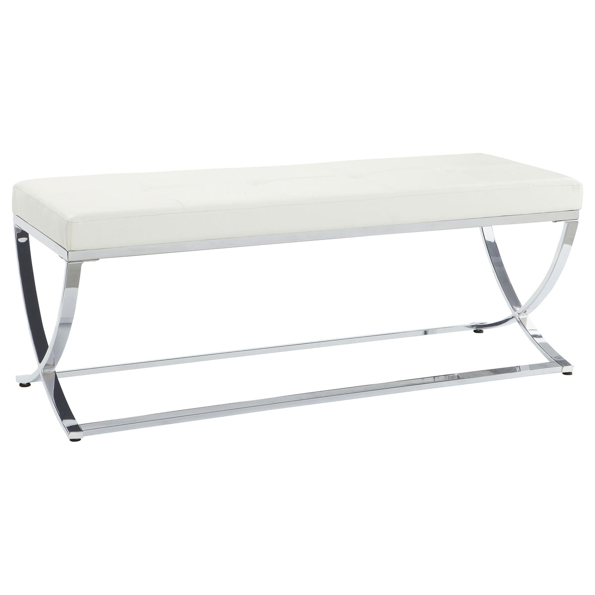 Walton Leatherette Upholstered Tufted Accent Bench