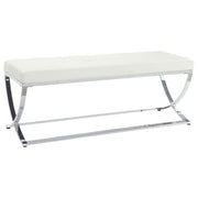 Walton Leatherette Upholstered Tufted Accent Bench