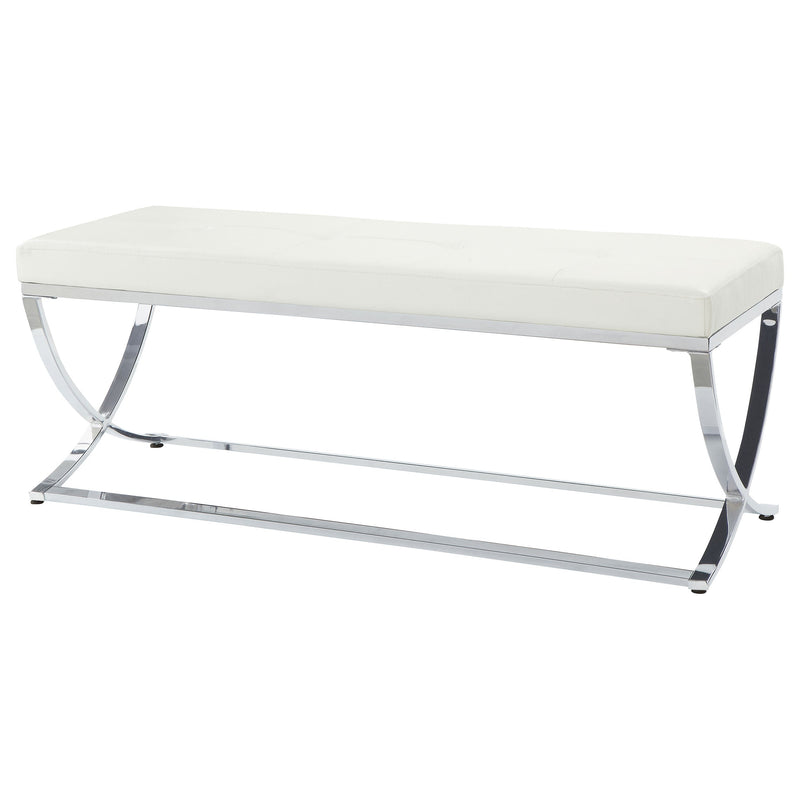 Walton Leatherette Upholstered Tufted Accent Bench