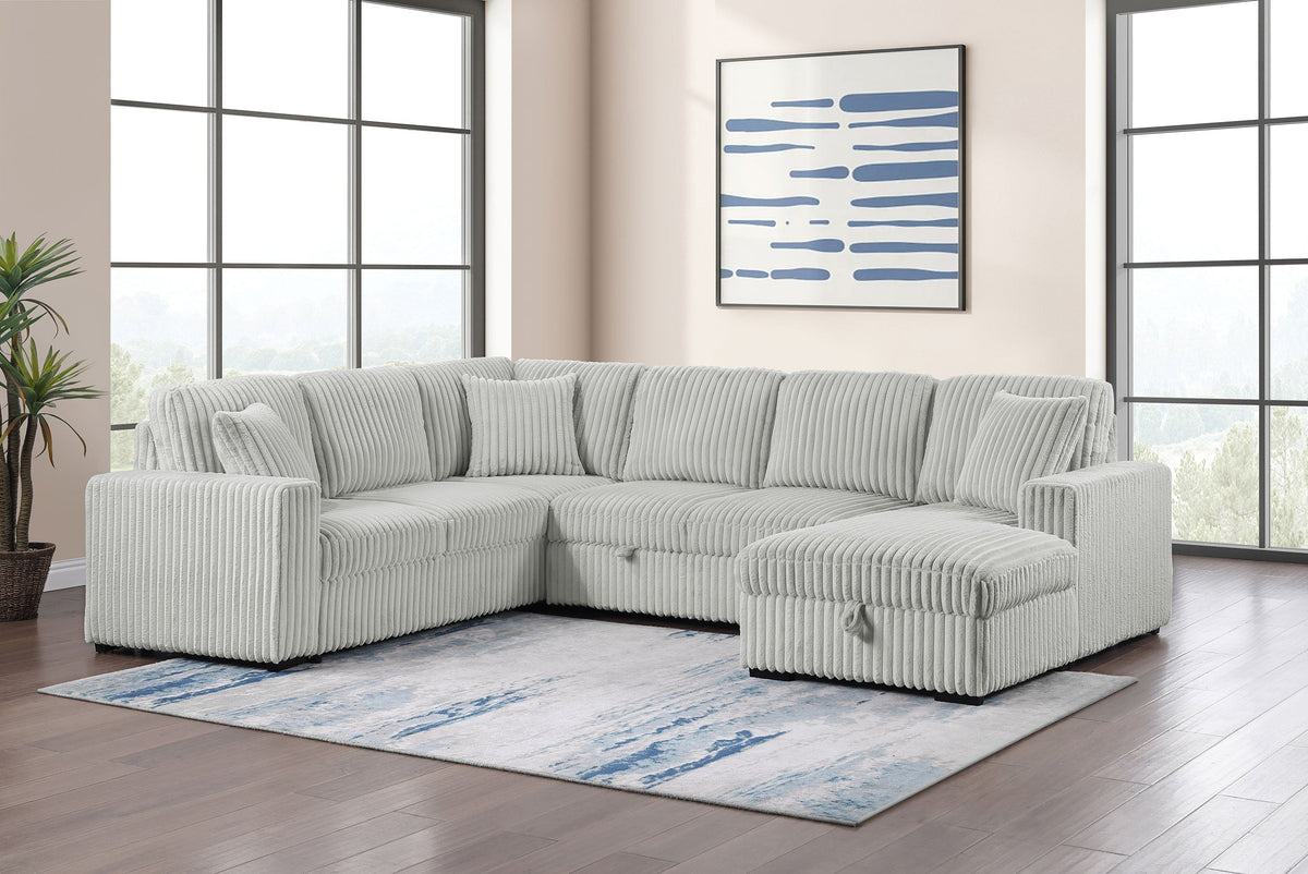 Devonshire Sleeper Sectional Sofa Storage Chaise
