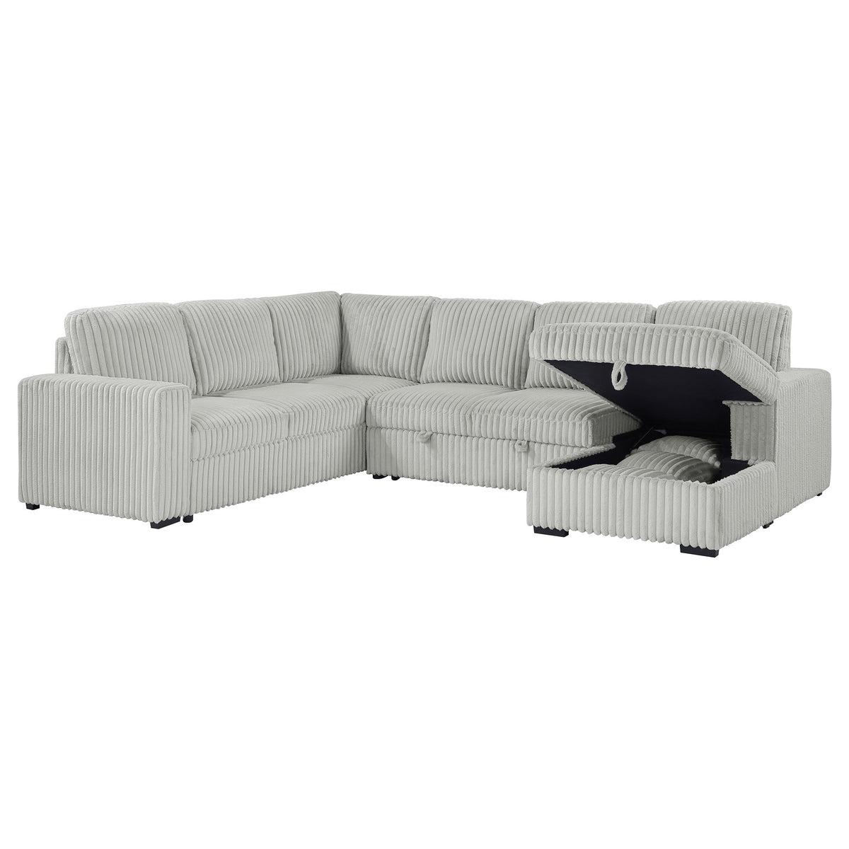 Devonshire Sleeper Sectional Sofa Storage Chaise