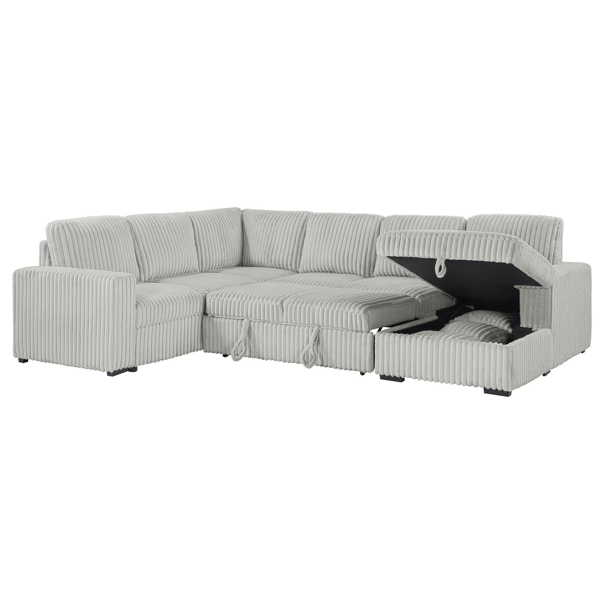 Devonshire Sleeper Sectional Sofa Storage Chaise