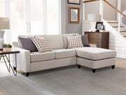 Mcloughlin Upholstered Sloped Arm Sectional Sofa Platinum Default Title