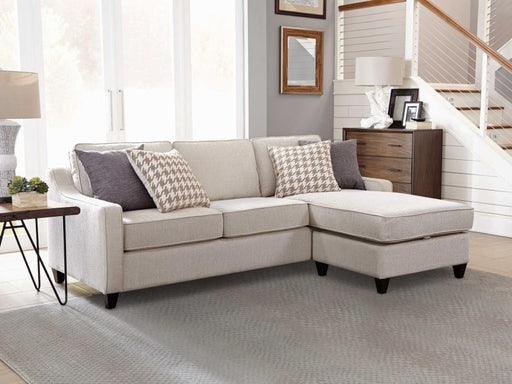 Mcloughlin Upholstered Sloped Arm Sectional Sofa Platinum Default Title