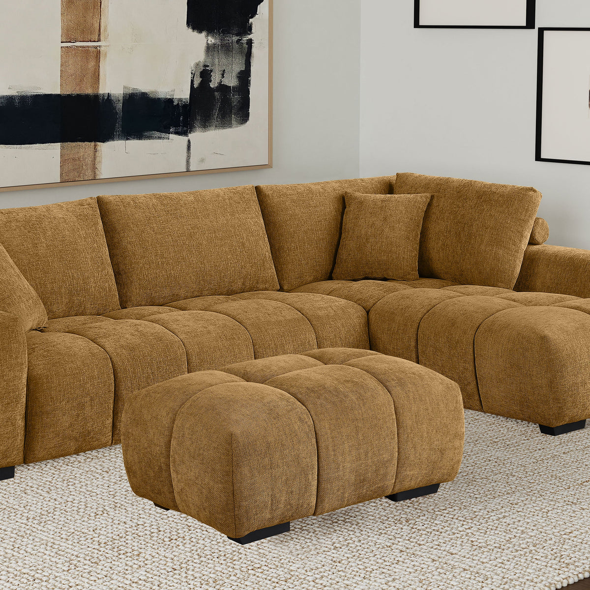 Camacho Rectangular Upholstered Tufted Ottoman