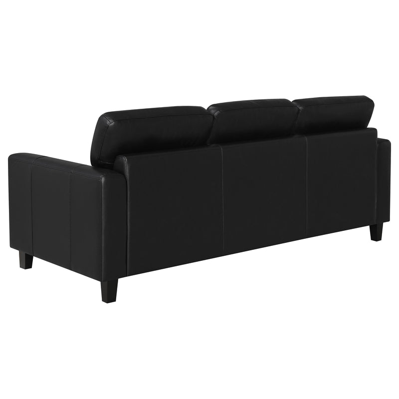 Scotland Faux Leather Upholstered Sofa Set
