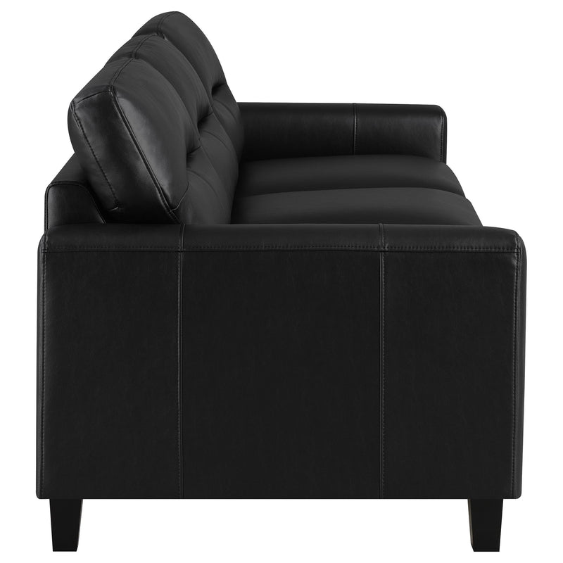 Scotland Faux Leather Upholstered Sofa Set
