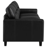 Scotland Faux Leather Upholstered Track Arm Sofa