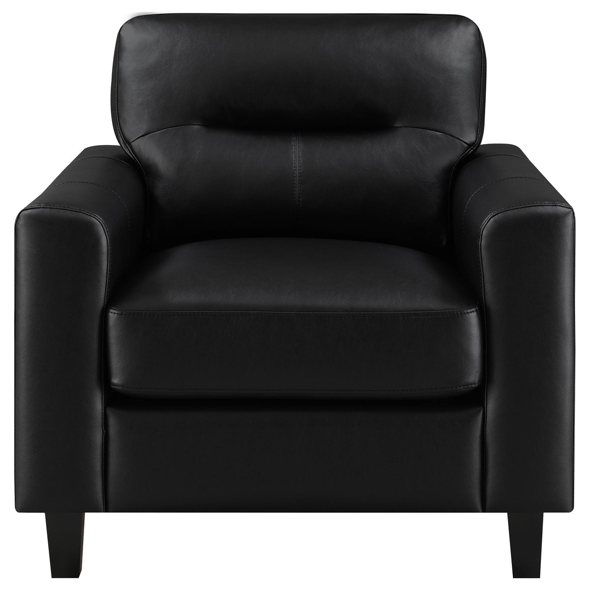 Scotland Faux Leather Upholstered Track Arm Chair