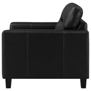 Scotland Faux Leather Upholstered Track Arm Chair