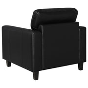 Scotland Faux Leather Upholstered Track Arm Chair