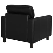 Scotland Faux Leather Upholstered Track Arm Chair