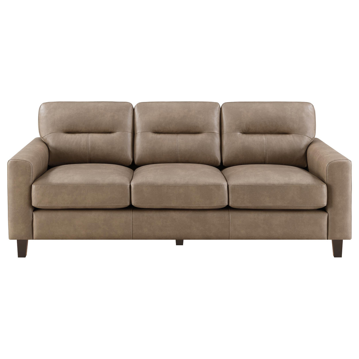 Scotland Faux Leather Upholstered Sofa Set