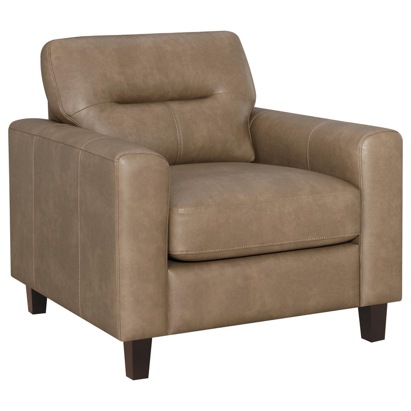 Scotland Faux Leather Upholstered Sofa Set