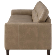 Scotland Faux Leather Upholstered Track Arm Sofa