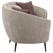 Ellorie Upholstered Curved Sofa Set Beige