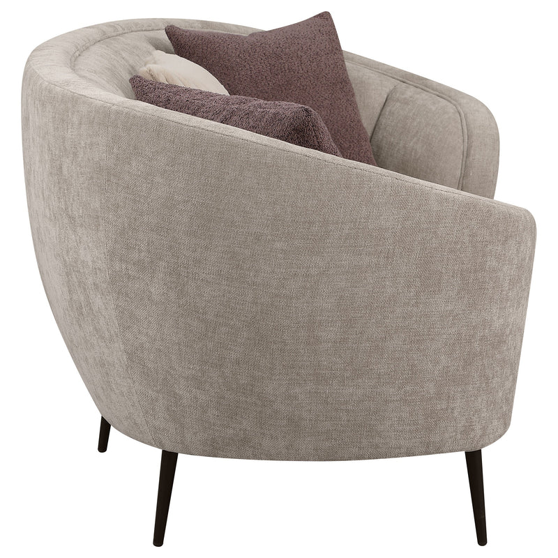 Ellorie Upholstered Curved Sofa Set Beige