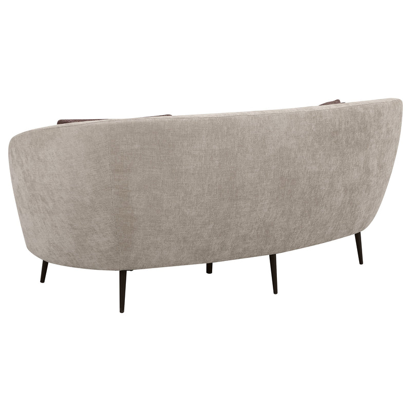 Ellorie Upholstered Curved Sofa Set Beige