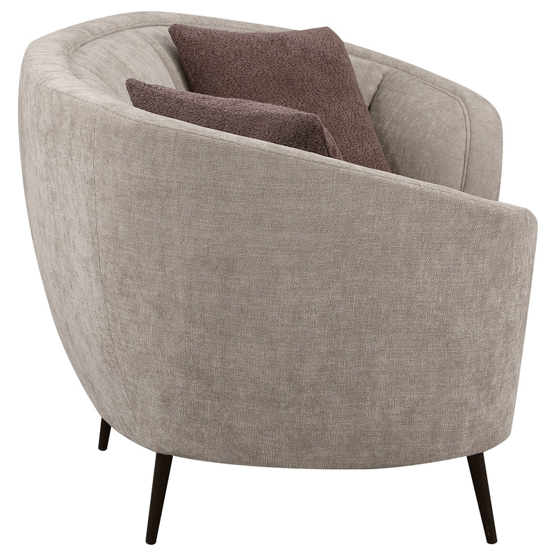 Ellorie Upholstered Curved Sofa Set Beige