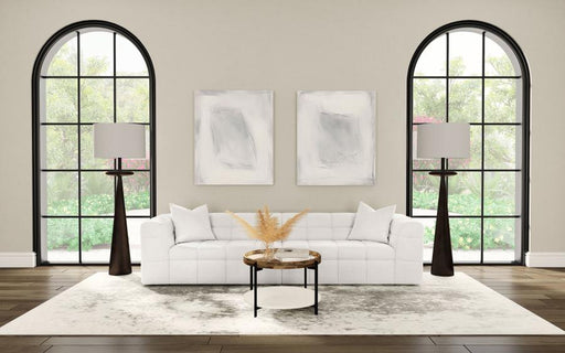 Everly Boucle Upholstered Extra Long Sofa Off White Default Title