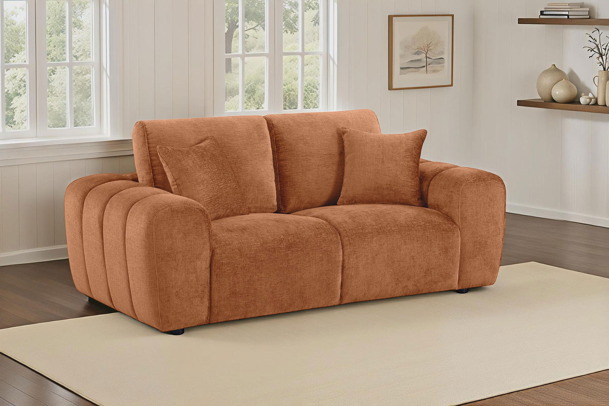 Burnett Chenille Upholstered Wide Arm Loveseat
