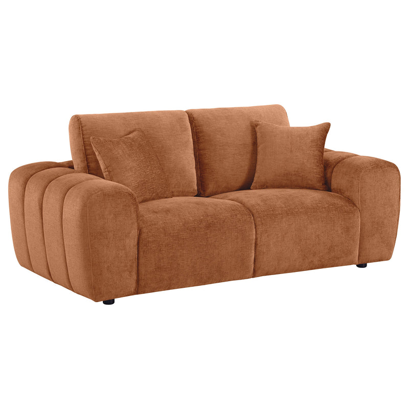 Burnett Chenille Upholstered Wide Arm Loveseat