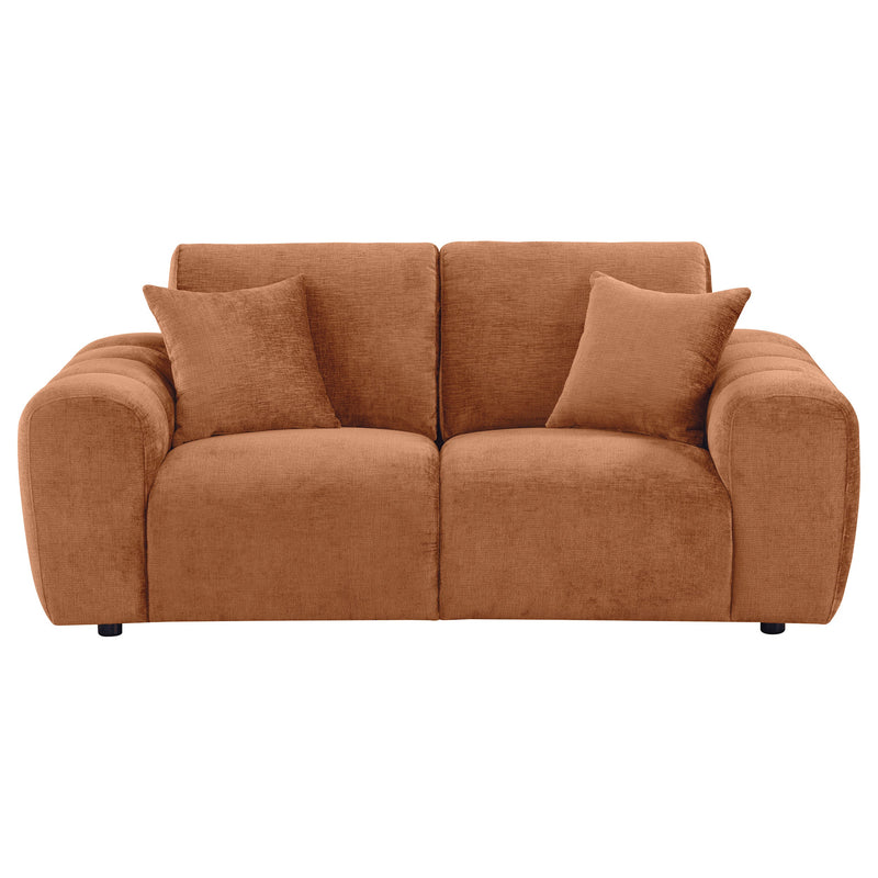 Burnett Chenille Upholstered Wide Arm Loveseat