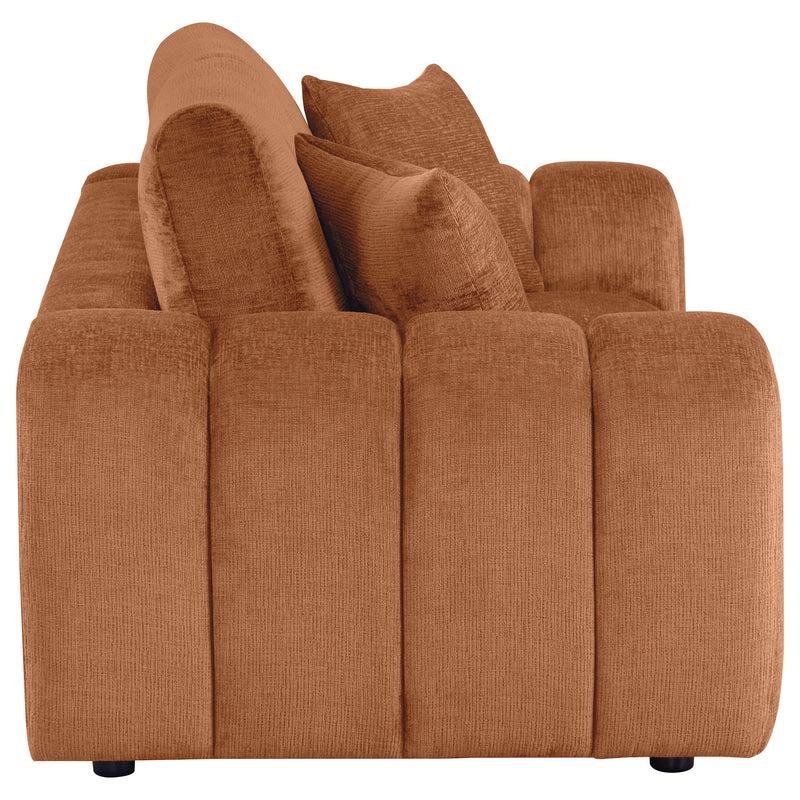 Burnett Chenille Upholstered Wide Arm Loveseat