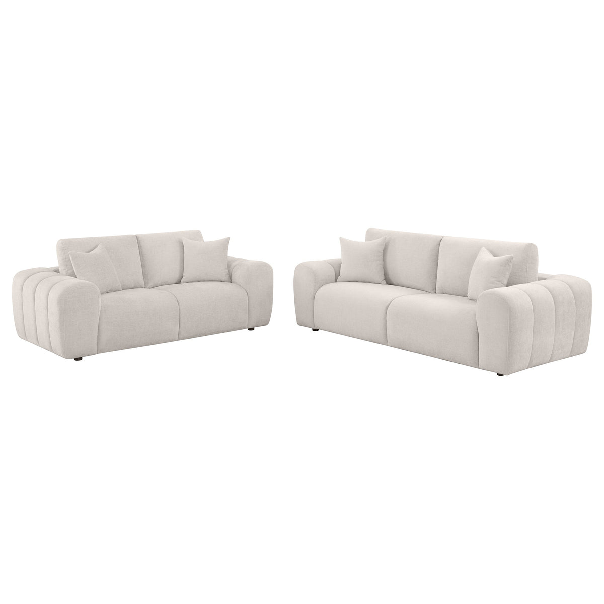 Burnett Chenille Upholstered Sofa Set