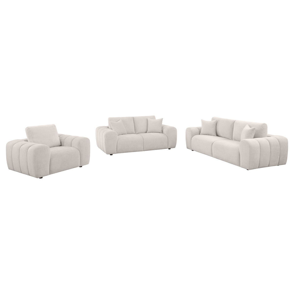 Burnett Chenille Upholstered Sofa Set