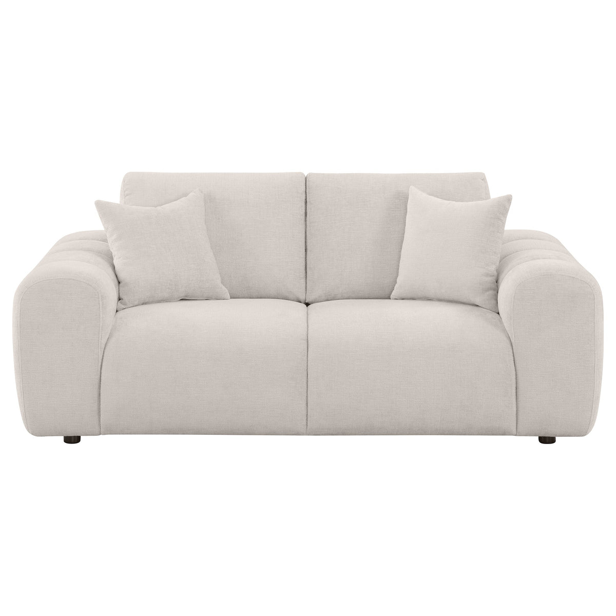 Burnett Chenille Upholstered Wide Arm Loveseat
