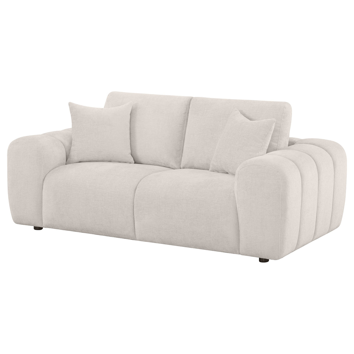 Burnett Chenille Upholstered Wide Arm Loveseat