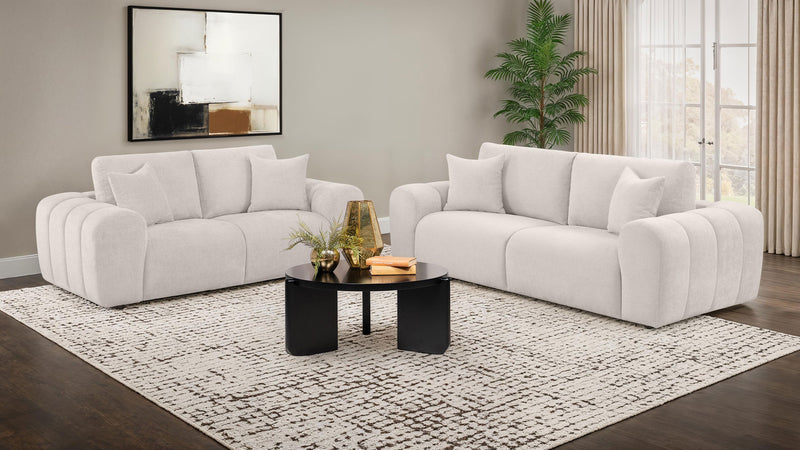 Burnett Chenille Upholstered Wide Arm Loveseat