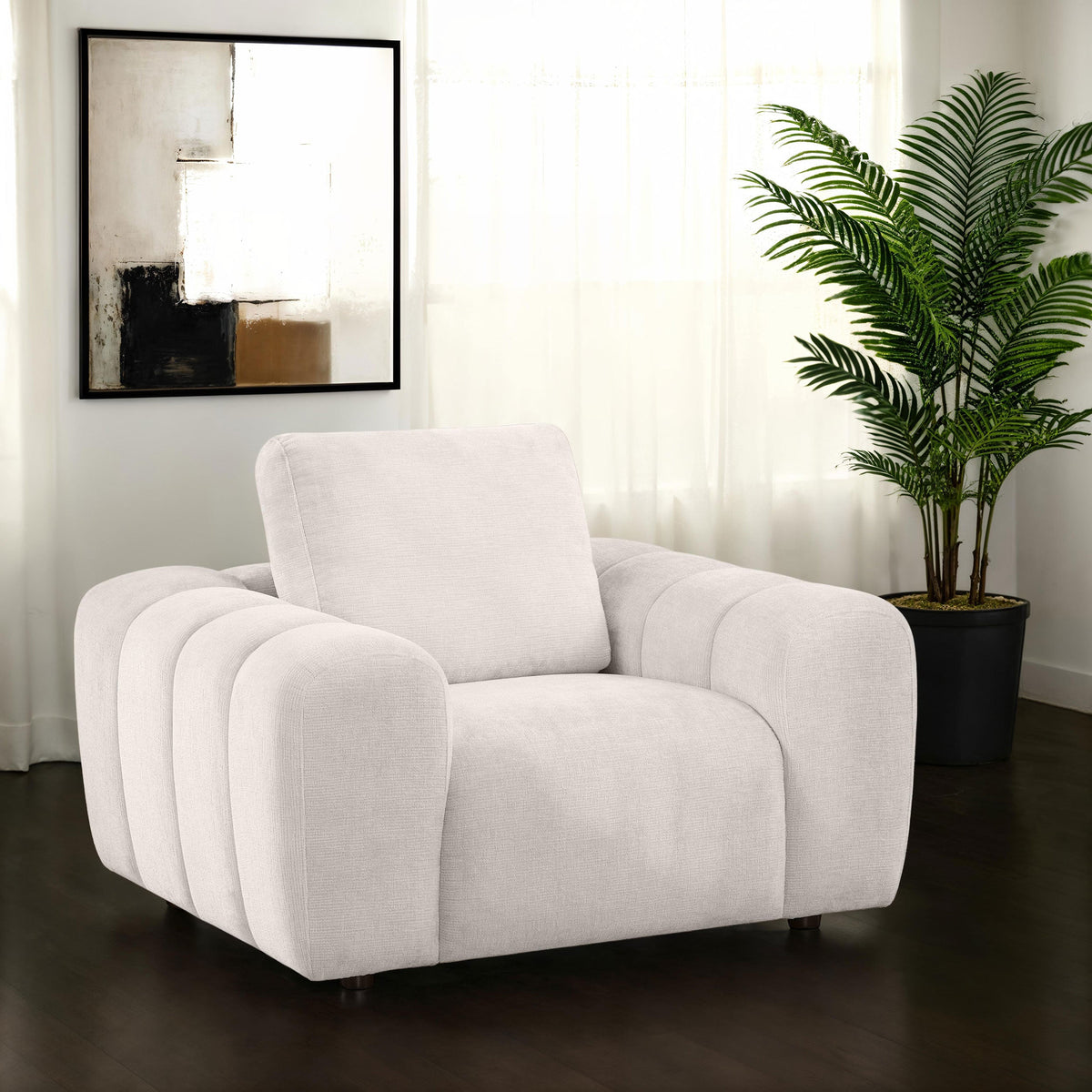 Burnett Chenille Upholstered Accent Chair