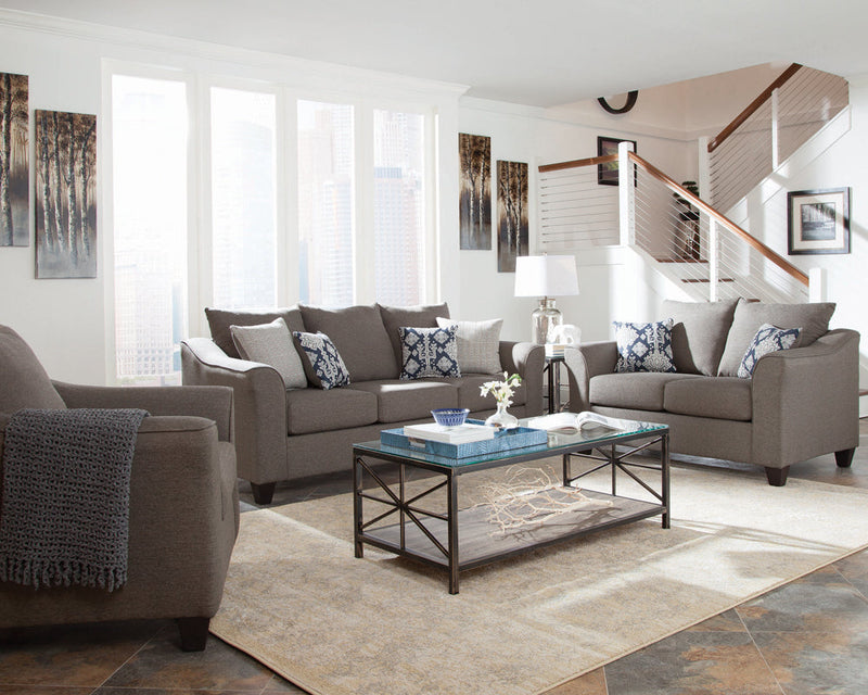 Salizar Upholstered Flared Arm Loveseat