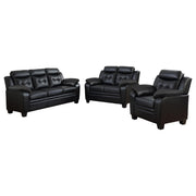 Finley Upholstered Padded Arm Tufted Sofa Set