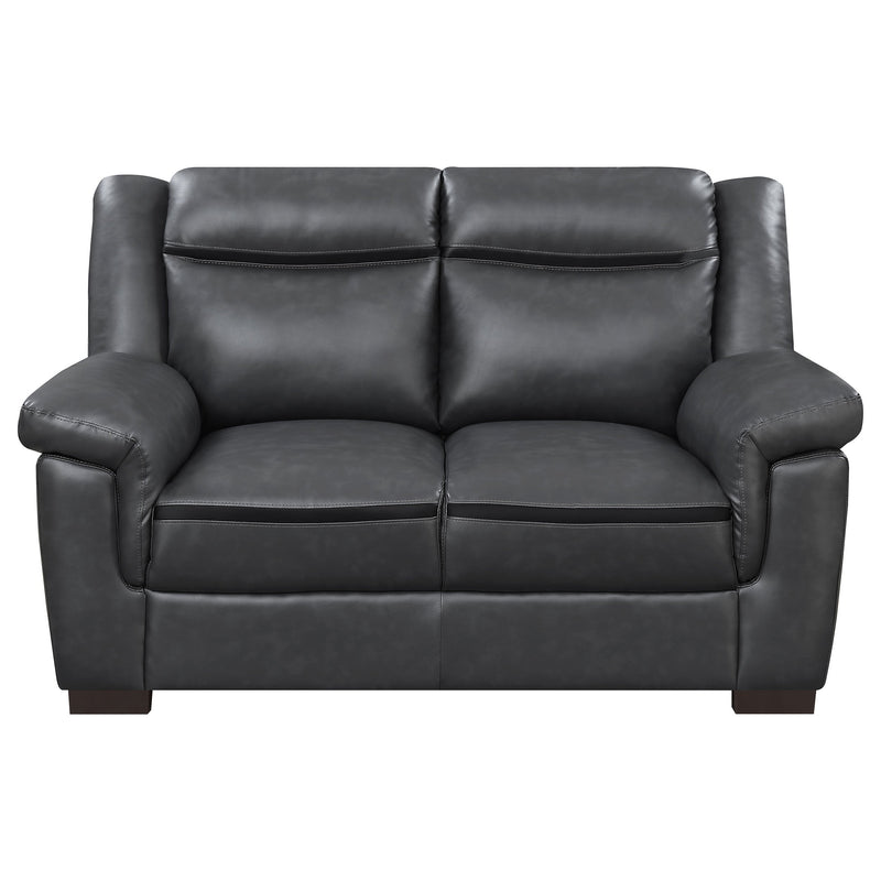 Arabella Upholstered Padded Arm Sofa Set Grey