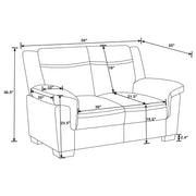 Arabella Upholstered Padded Arm Sofa Set Grey