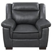 Arabella Upholstered Padded Arm Sofa Set Grey